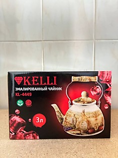 KL-4449. Чайник эмалированный 3 л.