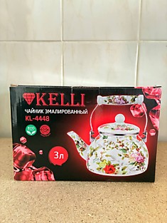 KL-4448. Чайник эмалированный 3 л.