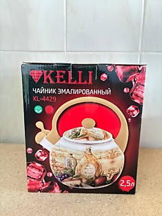 KL-4429. Чайник эмалированный 2.5 л.