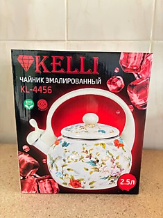 KL-4456. Чайник эмалированный 2.5 л.