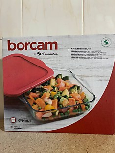 59034. Квадратная форма для запекания с пластиковой крышкой. v:~2000 cc256 x 220 mm