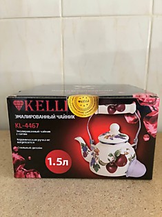 KL-4467. Чайник эмалированный 1.5 л.
