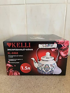 KL-4468. Чайник эмалированный 1.5 л.