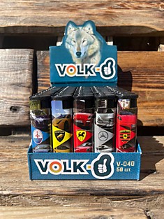 Зажигалка Турбо Volk № V-040 (в упаковке 50 шт )