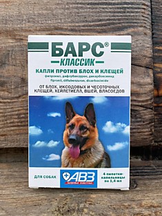 Барс от блох клещей для собак 