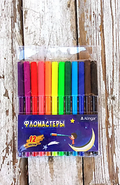Фломастеры 12 цветов 