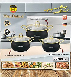 HR109-2. Набор 6 шт кастрюль нерж. сталь
