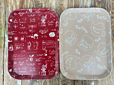 Поднос прямоугольный с анти скользящим покрытием, 35х25 см.