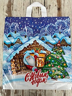 44094. Петля 40х40 «Дед Мороз с котом»