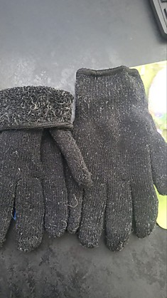 Вязаные  перчатки с мехом по 5шт в упаковке 