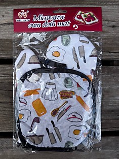 Прихватка кухонная и полотенце 