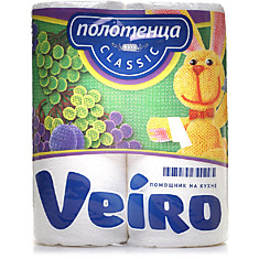 Полотенце бумажное Виеро 2шт 3х слойное