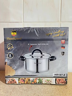 HR187-8. Кастрюля нержавеющая сталь.