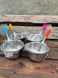 337-32 Ковш металл 1 литр 16 см