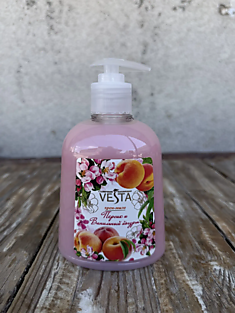 Жидкое мыло Vesta 450 ml  персик и ванильный йогурт 