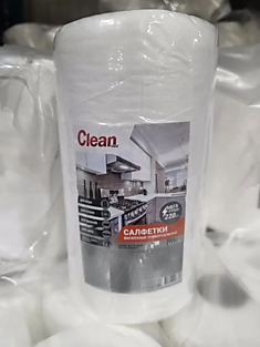 Clean Салфетки вискозные для уборки Мега рулон 220 шт