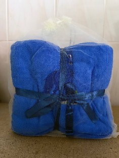 Полотенца подарочные микрофибра 2 шт в наборе (баня+лицо)