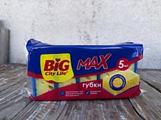 Губка для посуды BIG MAX пористая (5 шт)