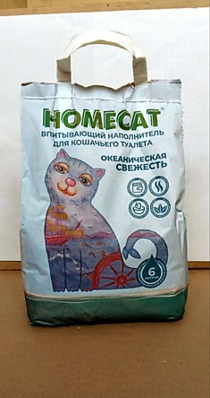 HomeCat наполнитель для кошачьего туалета (впитывающий) 6 л