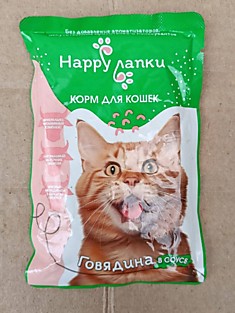 Влажный корм для котов Happy лапки